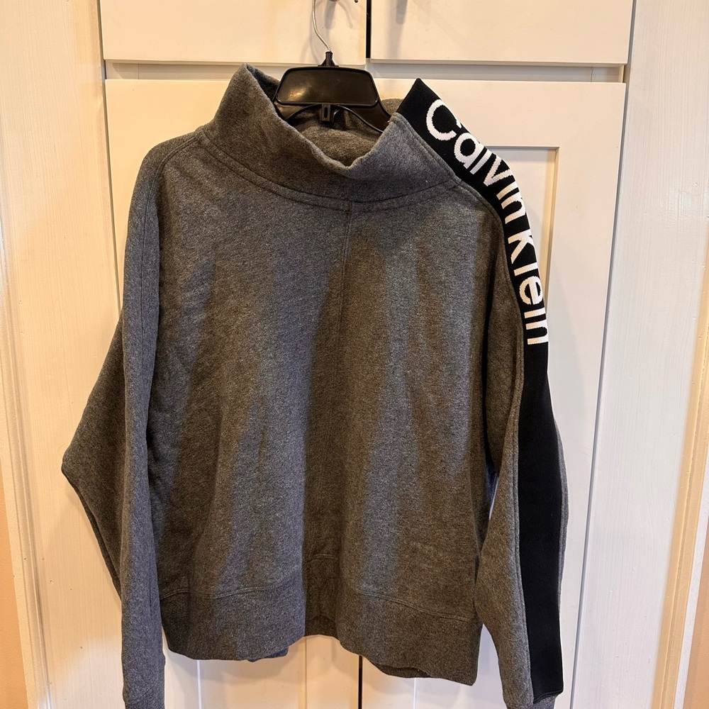 Calvin Klein Charcoal Cowl Neck Sweatshirt